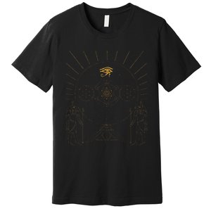 Egyptology Anubis Pyramids Symbol Kemetic Egyptian Premium T-Shirt