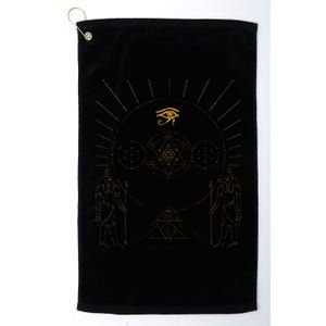 Egyptology Anubis Pyramids Symbol Kemetic Egyptian Platinum Collection Golf Towel