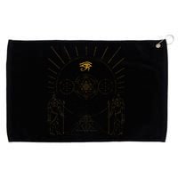 Egyptology Anubis Pyramids Symbol Kemetic Egyptian Grommeted Golf Towel