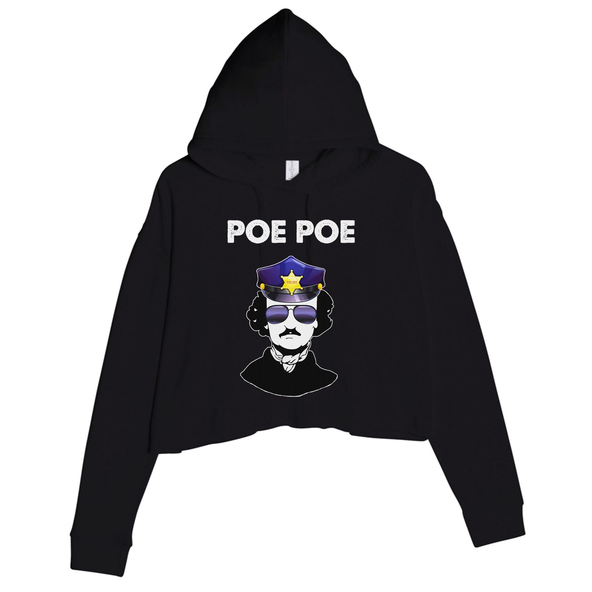 Edgar Allan Poe Literature Gift Crop Fleece Hoodie