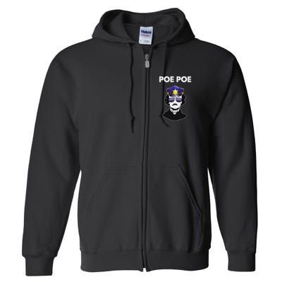Edgar Allan Poe Literature Gift Full Zip Hoodie