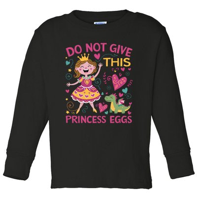 Eggs Allergy Princess Girl Oviallergia Reminder Outfit Toddler Long Sleeve Shirt