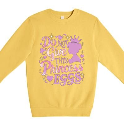 Eggs Allergy Princess Girl Oviallergia Reminder Outfit Premium Crewneck Sweatshirt