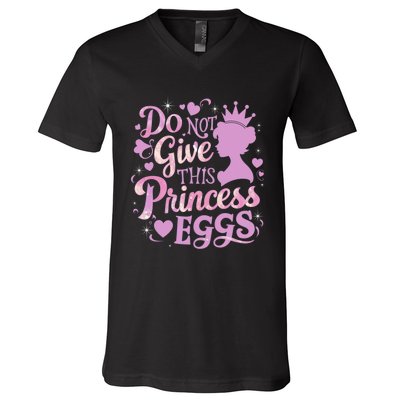 Eggs Allergy Princess Girl Oviallergia Reminder Outfit V-Neck T-Shirt