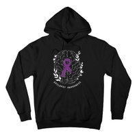 Epilepsy Awareness Ribbon Purple Epilepsy Brain Grahpic Hoodie