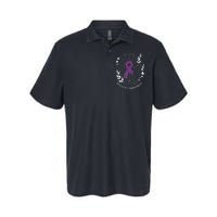 Epilepsy Awareness Ribbon Purple Epilepsy Brain Grahpic Softstyle Adult Sport Polo