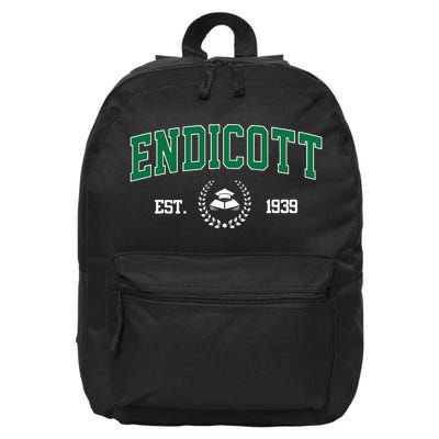 Endicott Arch Retro University Athletic Sports 16 in Basic Backpack