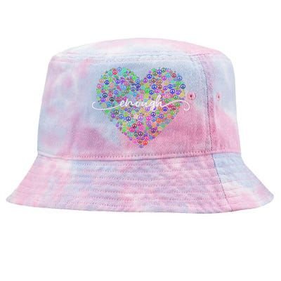 Enough Awareness Rainbow Peace Heart Tie-Dyed Bucket Hat