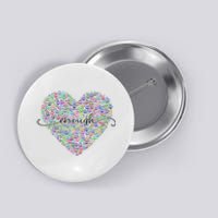 Enough Awareness Rainbow Peace Heart Button