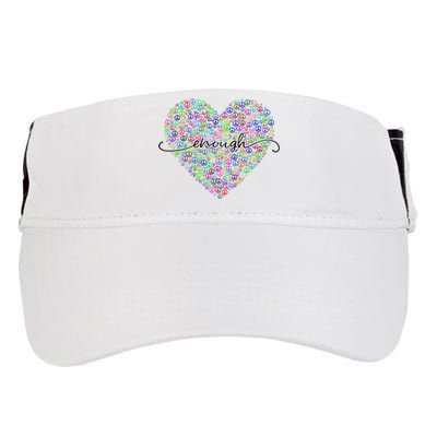 Enough Awareness Rainbow Peace Heart Adult Drive Performance Visor