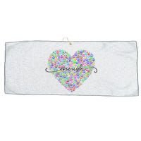 Enough Awareness Rainbow Peace Heart Large Microfiber Waffle Golf Towel