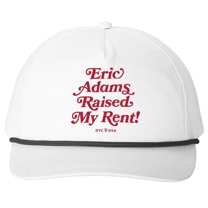 Eric Adams Raised My Rent Snapback Five-Panel Rope Hat