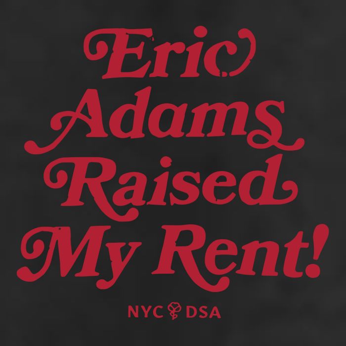 Eric Adams Raised My Rent Adult Drive Performance Visor