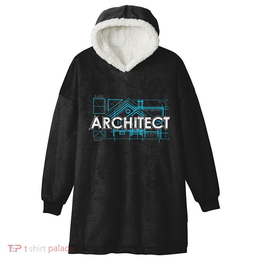 Engineer Architecture Real Estate Architect Hooded Wearable Blanket