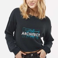 Engineer Architecture Real Estate Architect Cropped Pullover Crew