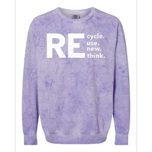 Environmental Activism Recycle Reuse Renew Rethink Crisis Colorblast Crewneck Sweatshirt