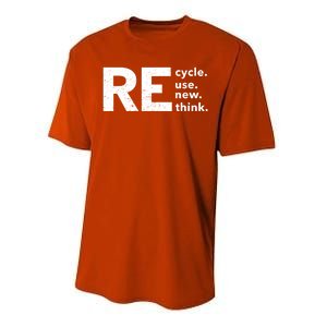 Environmental Activism Recycle Reuse Renew Rethink Crisis Performance Sprint T-Shirt