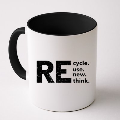Environmental Activism Recycle Reuse Renew Rethink Crisis Mug