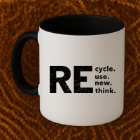 Environmental Activism Recycle Reuse Renew Rethink Crisis Mug