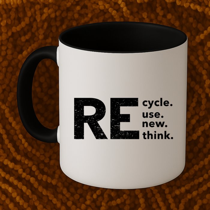 Environmental Activism Recycle Reuse Renew Rethink Crisis Mug