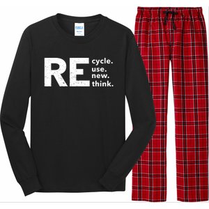 Environmental Activism Recycle Reuse Renew Rethink Crisis Long Sleeve Pajama Set