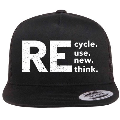 Environmental Activism Recycle Reuse Renew Rethink Crisis Flatbill Hat