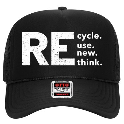Environmental Activism Recycle Reuse Renew Rethink Crisis Trucker Hat