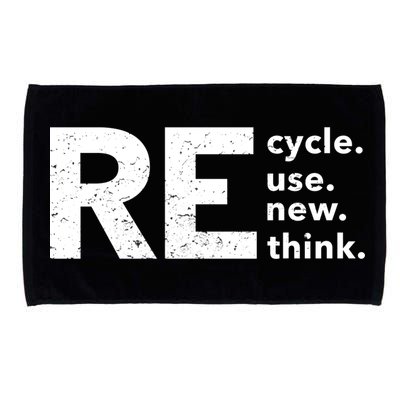 Environmental Activism Recycle Reuse Renew Rethink Crisis Microfiber Hand Towel