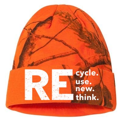 Environmental Activism Recycle Reuse Renew Rethink Crisis Kati Licensed 12" Camo Beanie