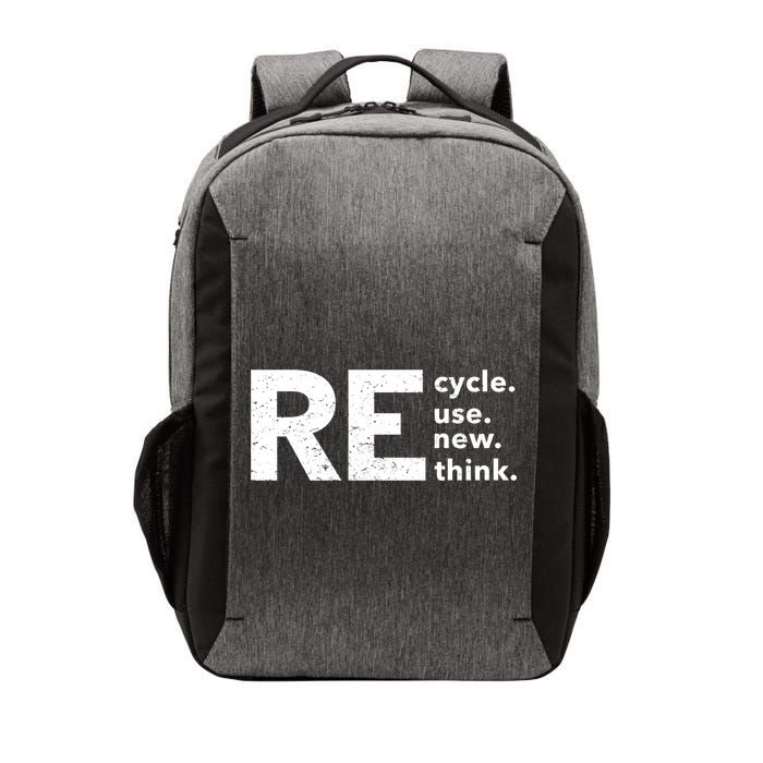 Environmental Activism Recycle Reuse Renew Rethink Crisis Vector Backpack