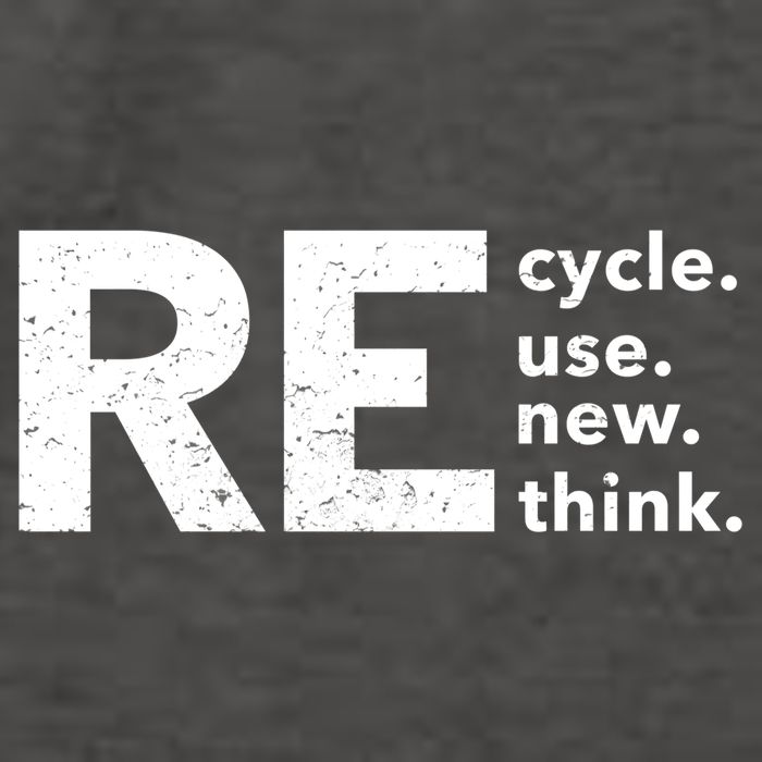 Environmental Activism Recycle Reuse Renew Rethink Crisis Vector Backpack