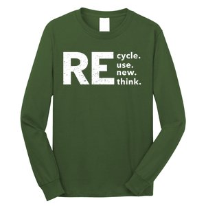 Environmental Activism Recycle Reuse Renew Rethink Crisis Long Sleeve Shirt