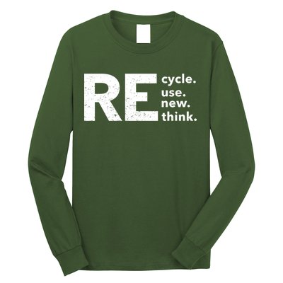 Environmental Activism Recycle Reuse Renew Rethink Crisis Long Sleeve Shirt