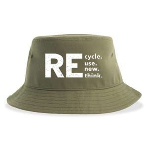 Environmental Activism Recycle Reuse Renew Rethink Crisis Sustainable Bucket Hat