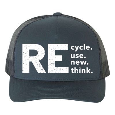 Environmental Activism Recycle Reuse Renew Rethink Crisis Yupoong Adult 5-Panel Trucker Hat