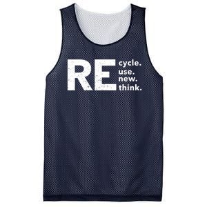 Environmental Activism Recycle Reuse Renew Rethink Crisis Mesh Reversible Basketball Jersey Tank