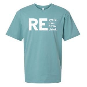 Environmental Activism Recycle Reuse Renew Rethink Crisis Sueded Cloud Jersey T-Shirt