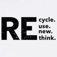 Environmental Activism Recycle Reuse Renew Rethink Crisis Garment-Dyed Sweatshirt