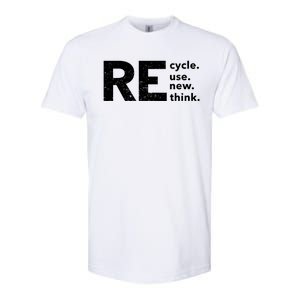 Environmental Activism Recycle Reuse Renew Rethink Crisis Softstyle CVC T-Shirt