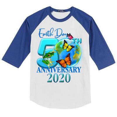 Earth Day 50th Anniversary 2020 Kids Colorblock Raglan Jersey