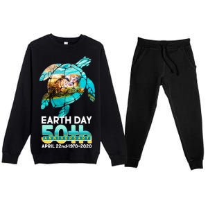 Earth Day 50th Anniversary Turtle Premium Crewneck Sweatsuit Set