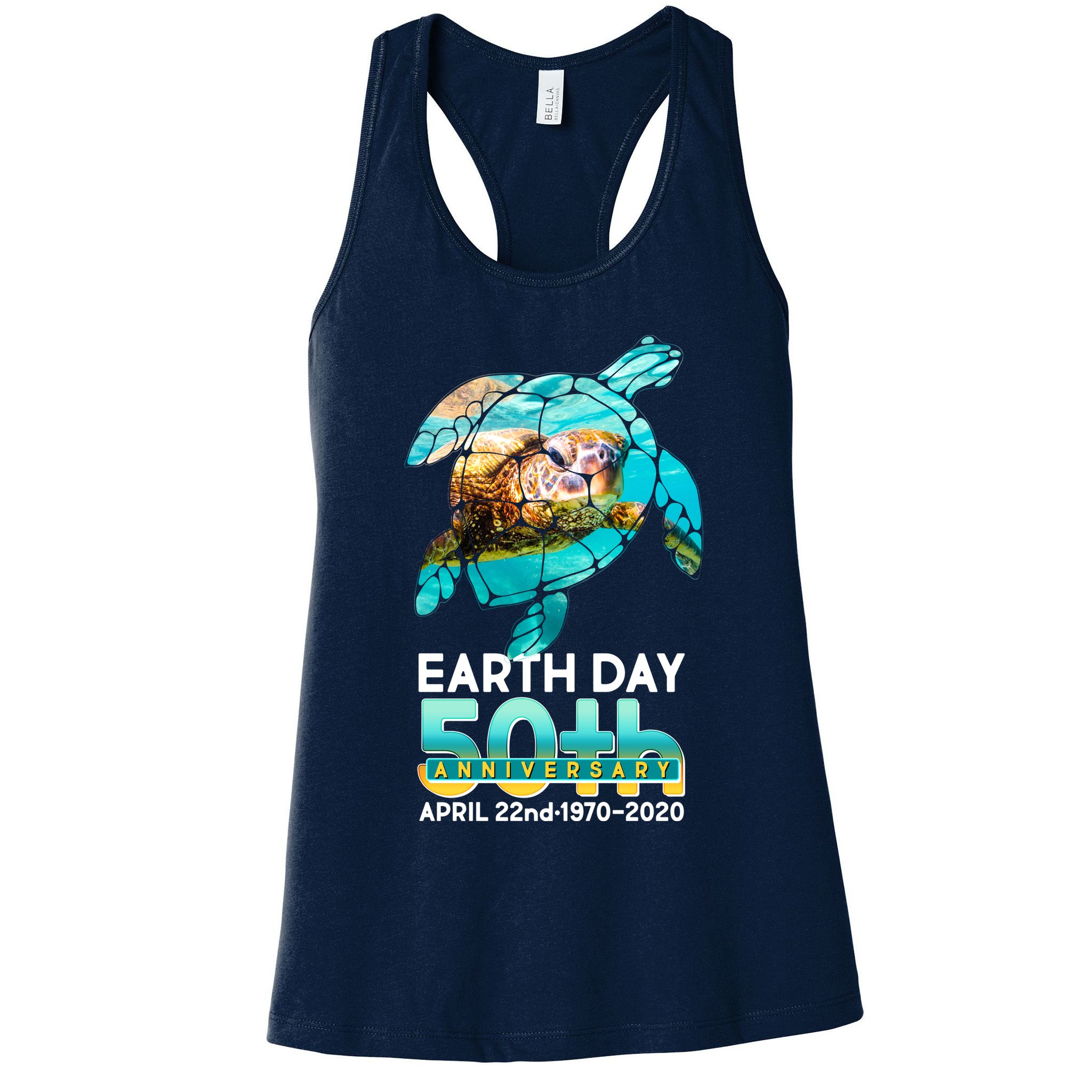 Earth Day 50th Anniversary Turtle Womens Tank Top