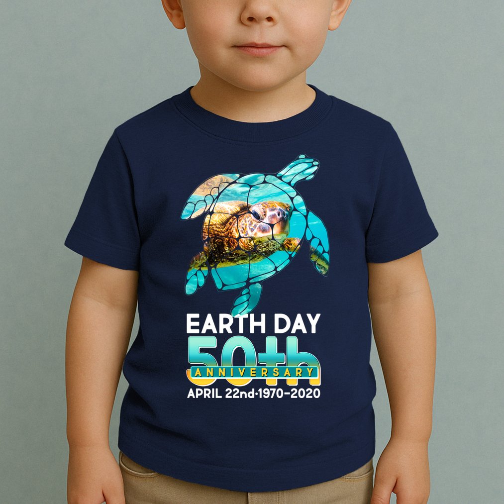 Earth Day 50th Anniversary Turtle Toddler T-Shirt