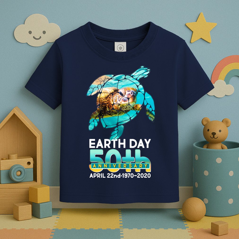 Earth Day 50th Anniversary Turtle Toddler T-Shirt