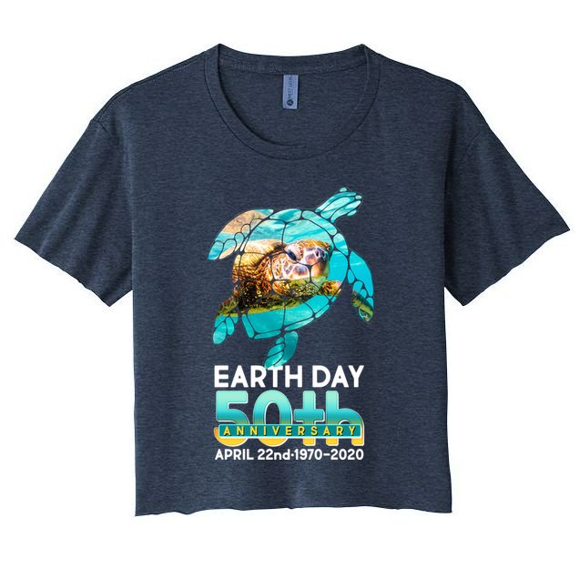 Earth Day 50th Anniversary Turtle Crop Top