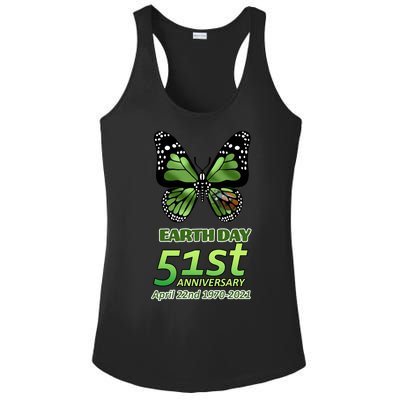 Earth Day 51st Anniversary 2021 Butterfly Ladies PosiCharge Competitor Racerback Tank