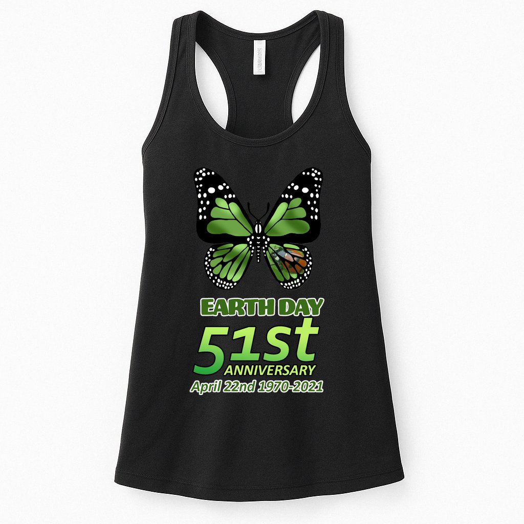 Earth Day 51st Anniversary 2021 Butterfly Womens Tank Top