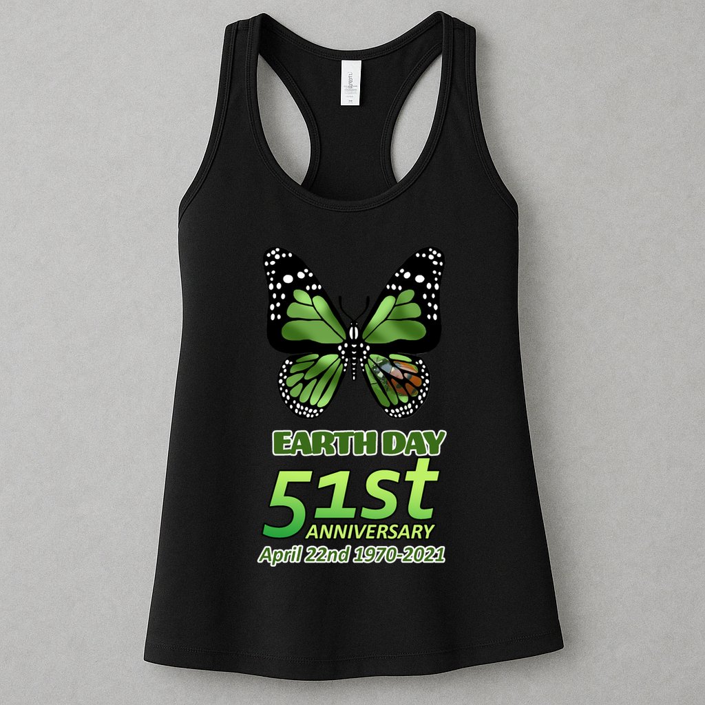 Earth Day 51st Anniversary 2021 Butterfly Womens Tank Top
