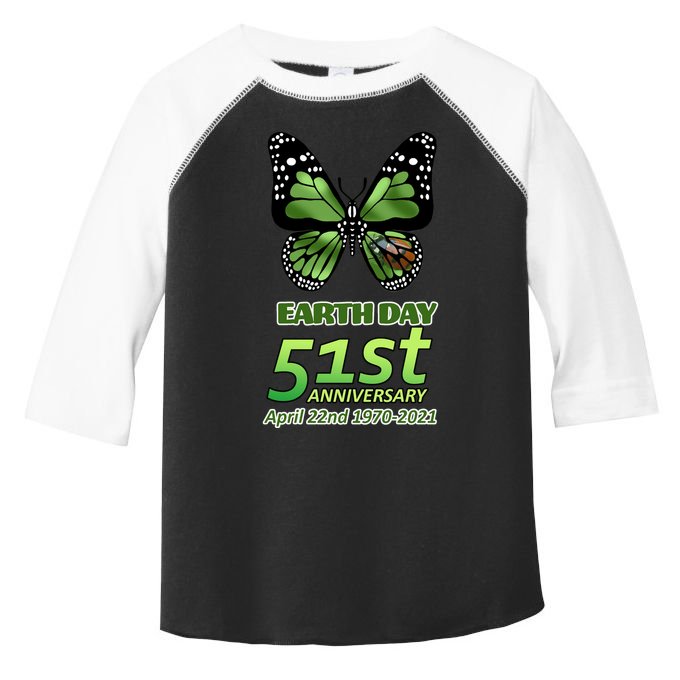Earth Day 51st Anniversary 2021 Butterfly Toddler Fine Jersey T-Shirt
