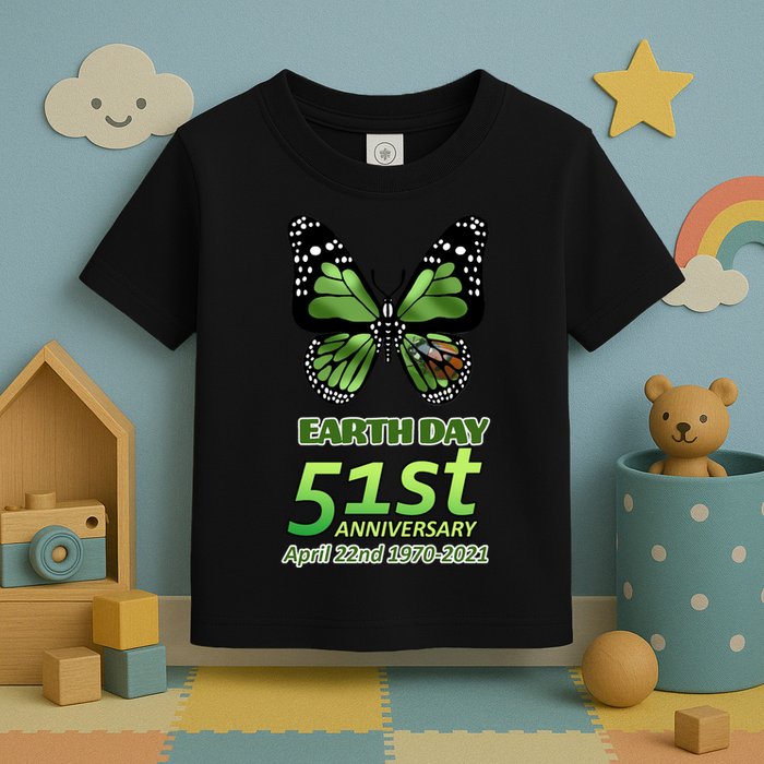 Earth Day 51st Anniversary 2021 Butterfly Toddler T-Shirt